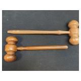 (A) 2 Wooden Gavels As Pictured