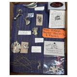(A) 10 PCs Vintage Pewter Jewelry & Figures