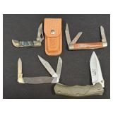(SC) 4 Assorted Knives As Pictured