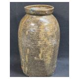 (B) Early Handmade Stoneware Pottery Jug (Has Had