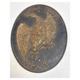 (D) VINTAGE 1880 Large Cast Iron Eagle Hose No. 2