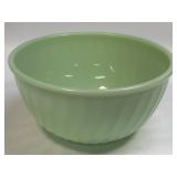 (D) Vintage Fire King Jadeite Swirl Bowl 9" X 4.5"