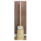 (F) Early White Cedar Butter Churn 5 Gallon