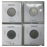 (SC) 4 V Nickels As Pictured