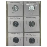 (SC) Six Steel War Pennies As Pictured