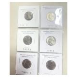 (SC) Six Brilliant Uncirculated, Jefferson Nickels