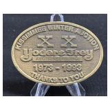 (SC) Kissimmee Winter Auction Brass Belt Buckle