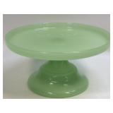 (B) Jadeite Glass Vintage Cake Stand 8.5" Wide