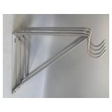 (G) 4 Pc White Shelf and Rod Bracket
