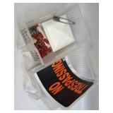 (G) 2 Plastic Storage Baskets, No Trespassing