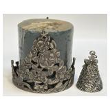 (G) Pewter Candle Holder Christmas Tree Candle