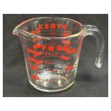(A) Vintage PYREX Red Letter Glass Measuring 2