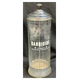 (B) VINTAGE BARBICIDE Glass Disinfectant Barber