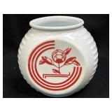 (B) Vintage VITROCK Hocking Glass Grease Jar Red