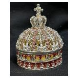 (B) Elegant Crown Decorative Trinket Box