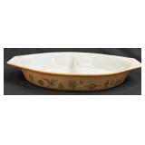 (D) Vintage Pyrex Early America Brown Gold