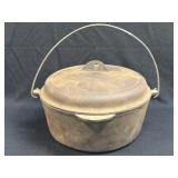 (B) Vintage Cast Iron Dutch Oven With Bail Handle