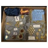 (A) 12 PCs Signed Jewelry France Hair Brat, 5 "B"