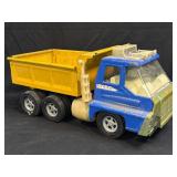 (C) Vintage Structo Hydraulic Dump Truck Blue And