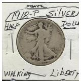 (SC) 1918-P Walking Liberty Half Dollar 90%