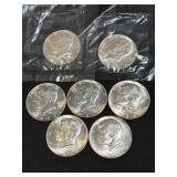 (SC) Seven Brilliant Uncirculated Clad Kennedy