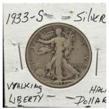 (SC) 1933-S Walking Liberty Half Dollar 90%