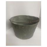 Galvanized half bushel tub