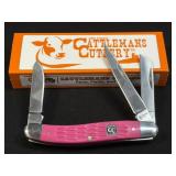 (SC) Cattleman's Cutlery Pink Delrin Stockman 3