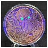 (SC) 5 ADVP Ounces.999 Fine Copper Kraken Glow in