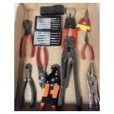 Tray Lot Of Assorted Tools Including Crimping
