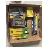 Tray Lot Of Assorted Drill Bits, Fasteners,