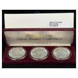 (SC) 1985-1887 3 Coin Silver Morgan Dollar Set