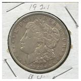 (SC) 1921-P BU Morgan Silver Dollar 90% Silver