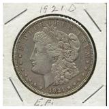 (SC) 1921-D EF Morgan Silver Dollar 90% Silver