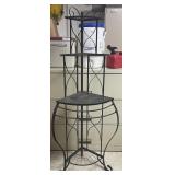 (BR) Metal/Wood Corner Shelf 64ï¿½ x 23ï¿½ x 15 1/2ï¿½