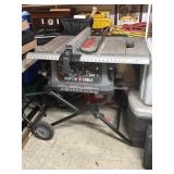 Foldable Porter Cable Table Saw with Wheels 15amp