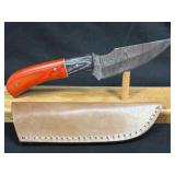 (SC) 8ï¿½ Damascus Style Fixed Blade Knife With