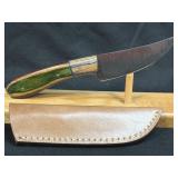 (SC) 8ï¿½ Damascus Style Fixed Blade Knife With