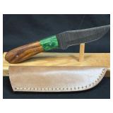 (SC) 8ï¿½ Damascus Style Fixed Blade Knife With