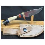 (SC) 6ï¿½ Damascus Style Fixed Blade Knife With