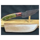 (SC) 8ï¿½ Damascus Style Fixed Blade Knife With