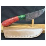 (SC) 8ï¿½ Damascus Style Fixed Blade Knife With