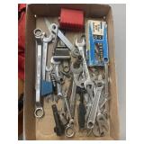 Tray Lot Of Assorted Combination Wrenches, Deep