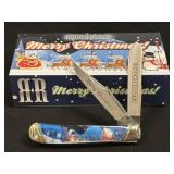 (SC) Rough Ryder Trapper Knife 4.12' Blue