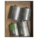 Tray Lot Of (4) Assorted Flasks
