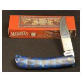 (SC) Marbles Folding Pocket Knife MR579 IOB Blue