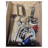 Tray Lot Of Assorted Tools Including C Clamp, Ace