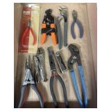 Tray Lot Of Assorted Pilers, Crimping Tools &