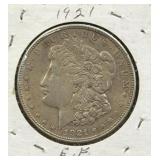(SC) 1921-P EF Morgan Silver Dollar 90% Silver