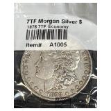 (SC) 1887-P 7TF Morgan Silver Dollar 90% Silver